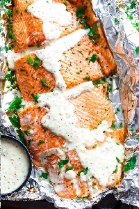 Zalmfilet met tuinkruiden